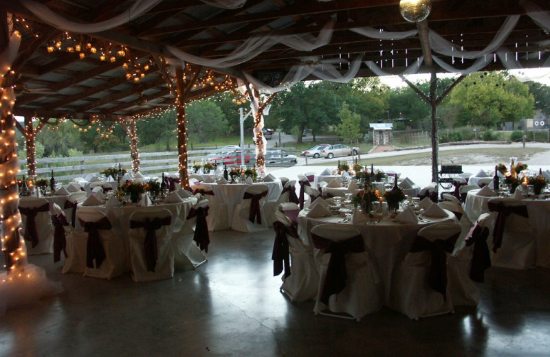 tables set up for a wedding